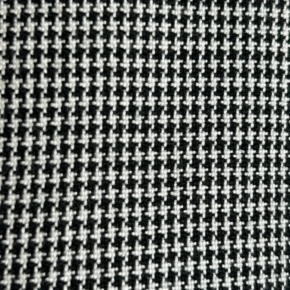 Christian Dior The Suit Vintage 80s Black Houndstooth Plaid Pleated Skirt Suit - Picture 5 of 8